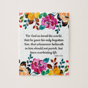 John 3:16 - For God So Loved the World Jigsaw Puzzle