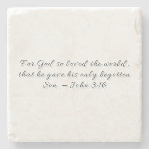 John 3:16, Gift Stone Coaster