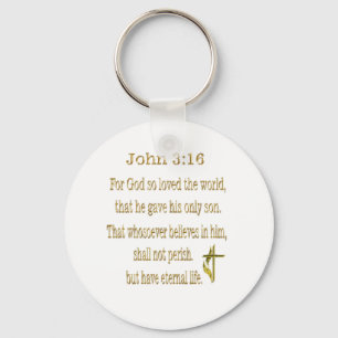 John 3:16 Gifts Key Ring