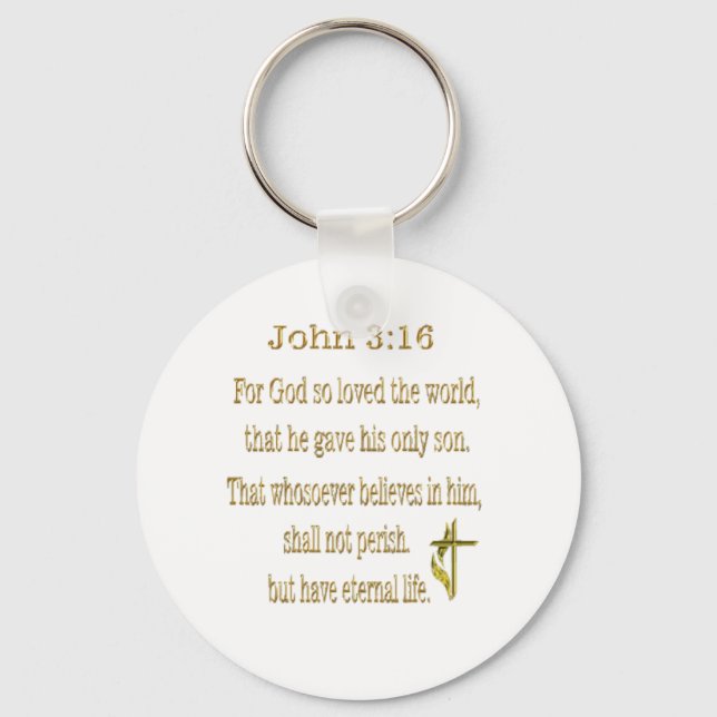 John 3:16 Gifts Key Ring (Front)
