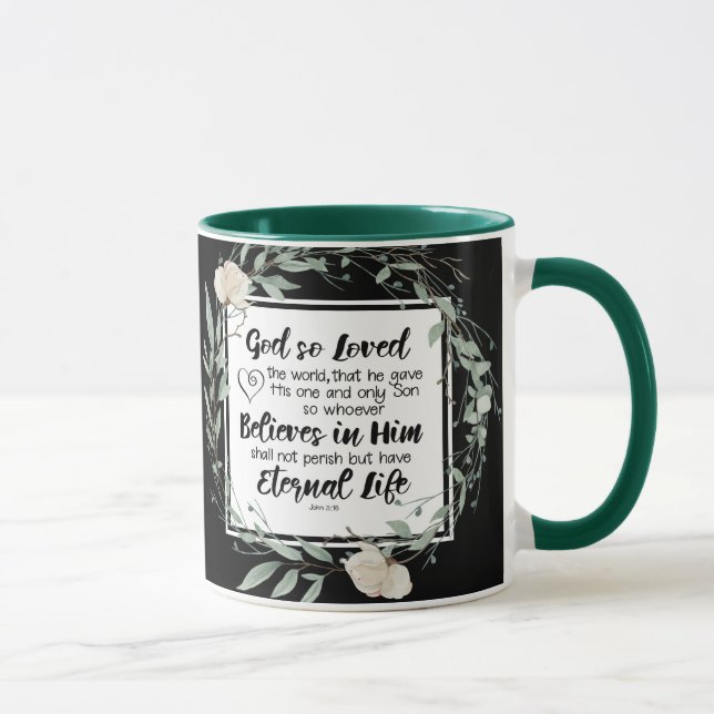John 3:16 God so Loved the World Bible Verse Mug (Right)