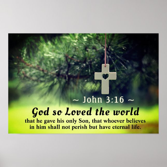 John 3:16 God so loved the world he gave his Son, Poster (Front)