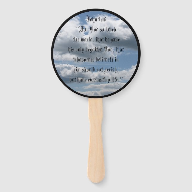 JOHN 3:16 HAND FAN (Front)