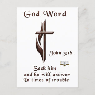 John 3:16 invitation postcard