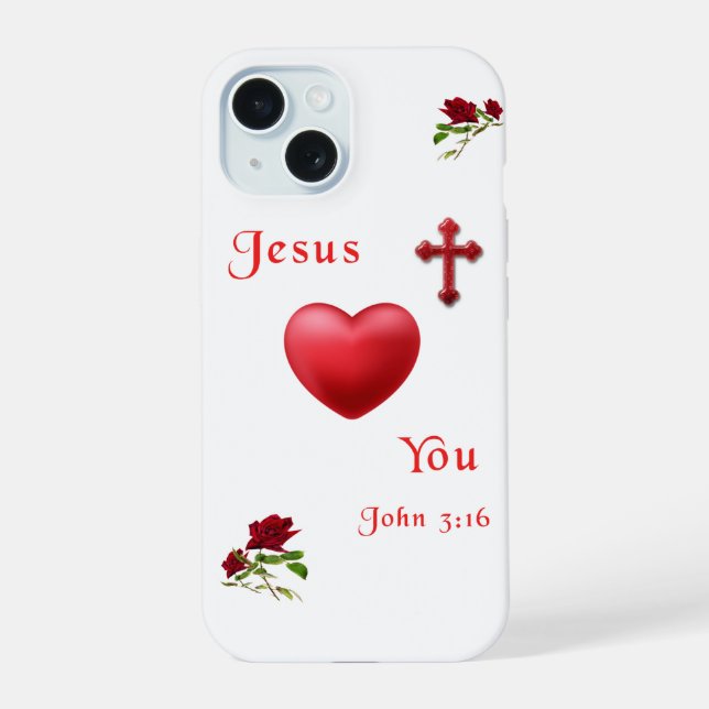 John 3:16 iPhone 15 case (Back)