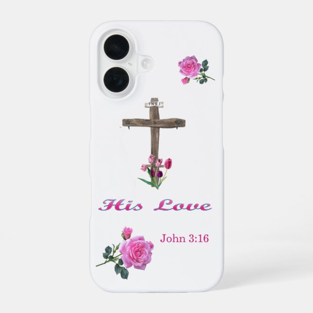  john 3:16 iPhone 16 case (Back)