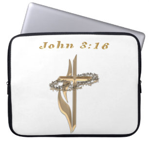 John 3:16 items laptop sleeve