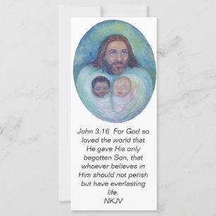 John 3:16 Jesus Loves You and Me scripture card