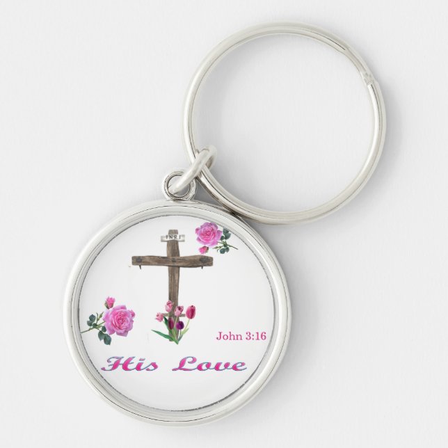  john 3:16 key ring (Front)