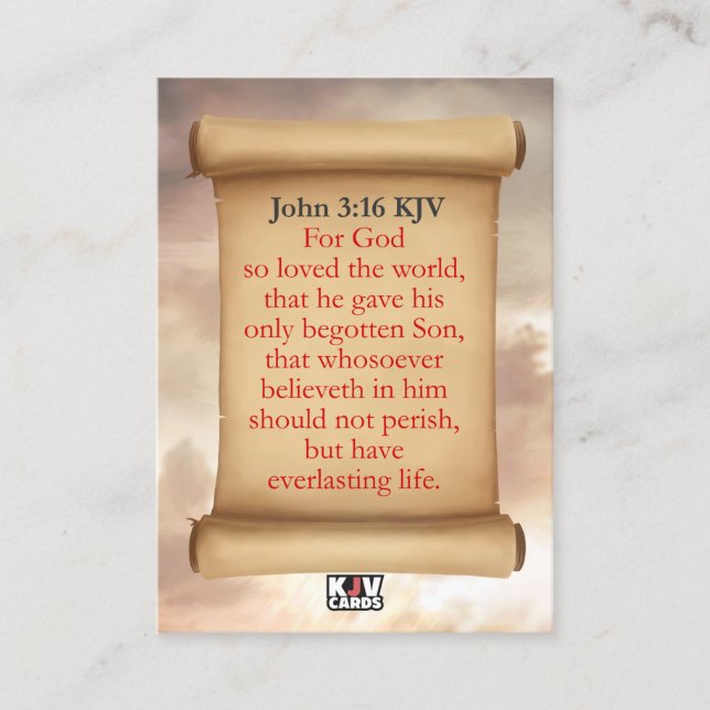 John 3:16 KJV Cards (Front)
