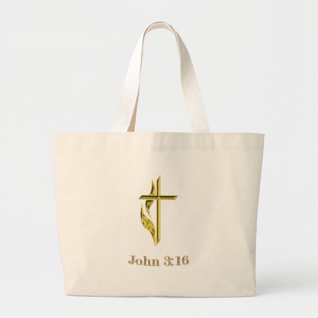 John 3:16 large tote bag (Front)