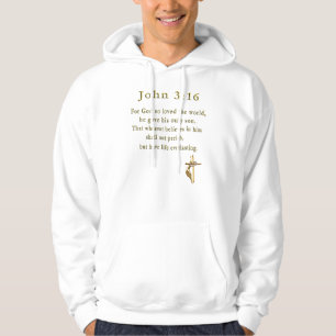 John 3:16 mens christian clothing hoodie