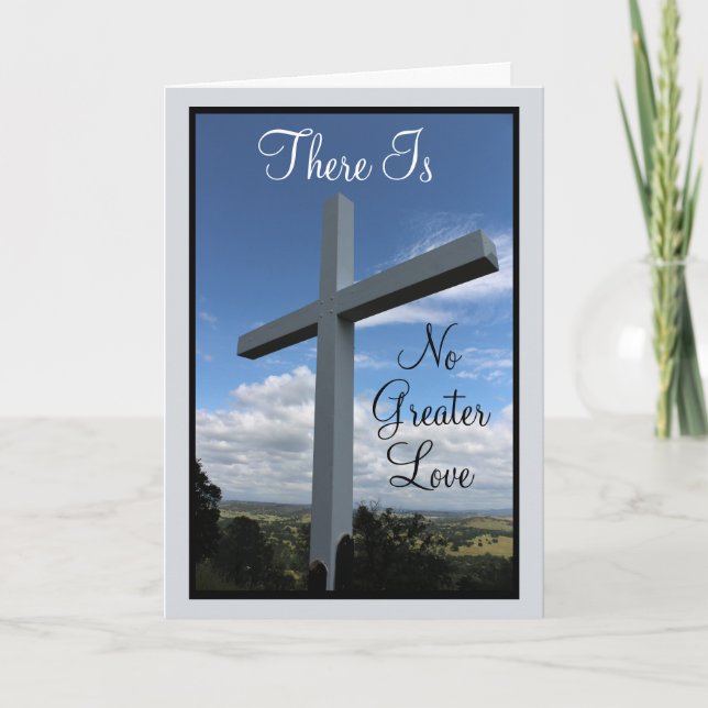 John 3:16 No Greater Love Easter Card (Front)