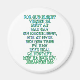 John 3:16 Norwegian Magnet