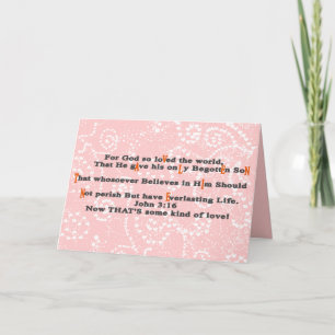 John 3:16 Now That's Some Kind of Love Holiday Card