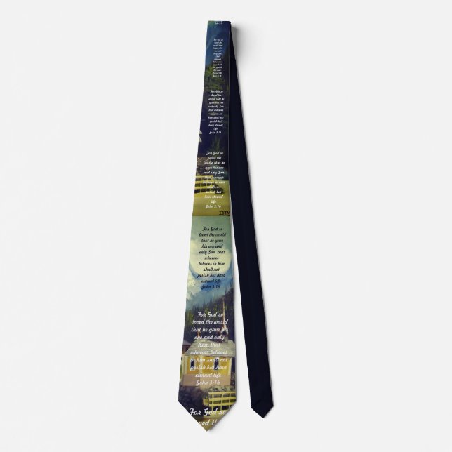 John 3:16 painting  tie (Front)