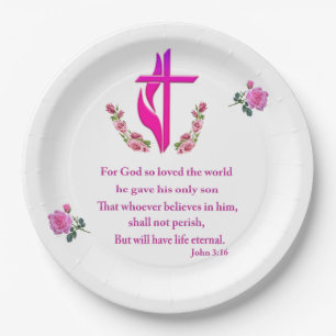 John 3:16 paper plate