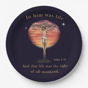 John 3:16 paper plate