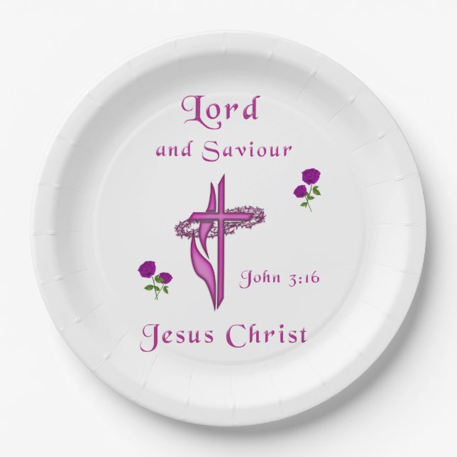 John 3:16 paper plate (Front)