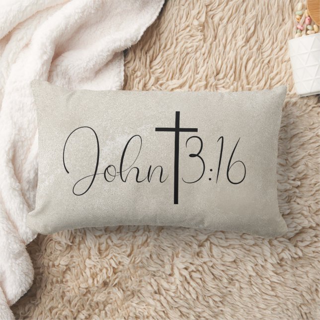 John 3:16 Pearl Background Inspirational Pillow (Blanket)