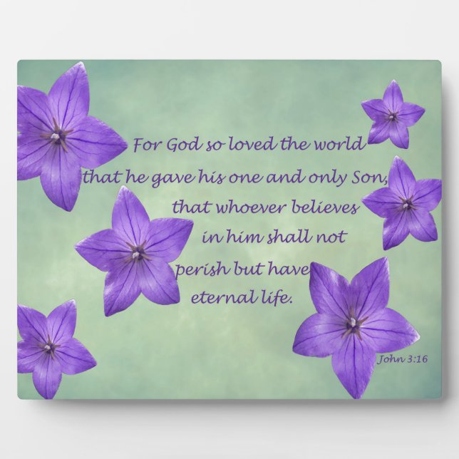 John 3:16 plaque (Front)