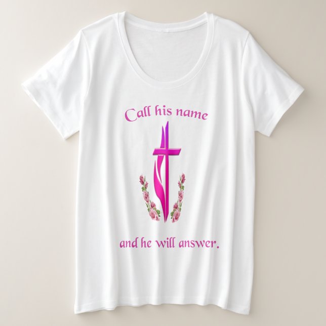 John 3:16 plus size T-Shirt (Design Front)