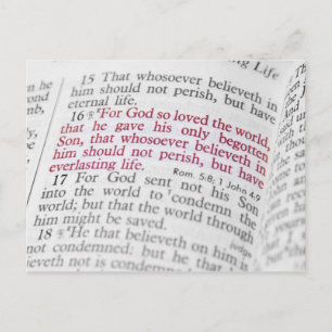 John 3:16 postcard