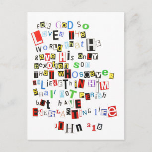 John 3:16 postcard