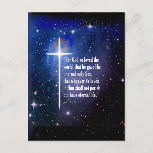 John 3:16 postcard (Front)
