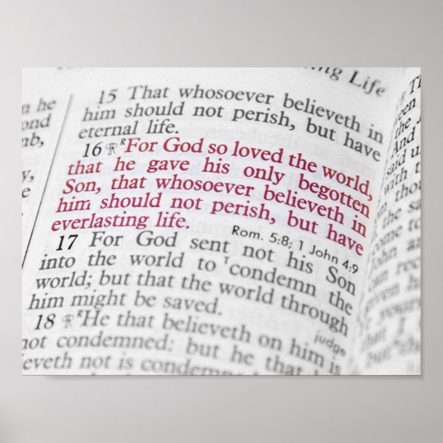 John 3:16 poster (Front)