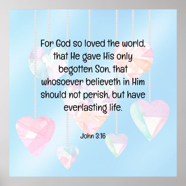John 3:16  poster (Front)
