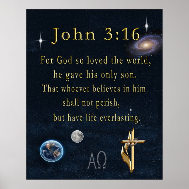 John 3:16   poster (Front)