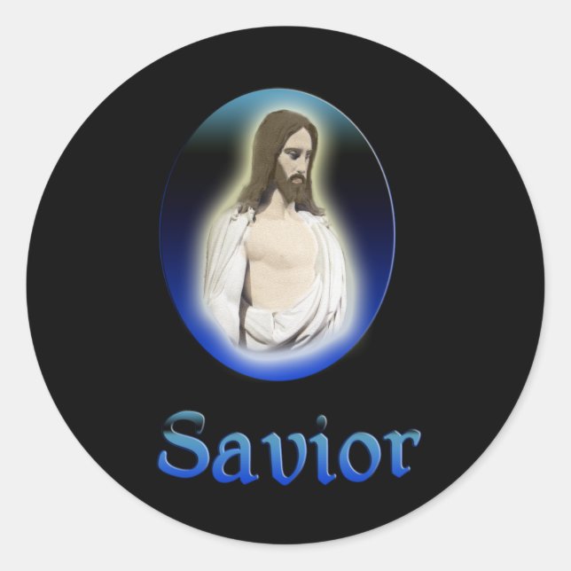John 3:16 Saviour Classic Round Sticker (Front)