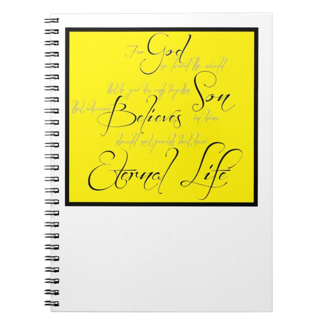 John 3:16 script notebook (Front)