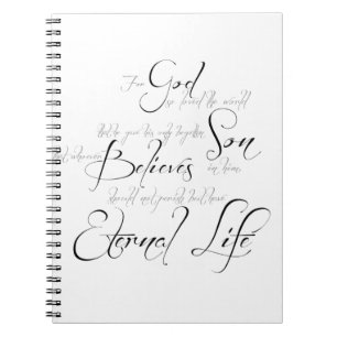 John 3:16 script spiral notebook