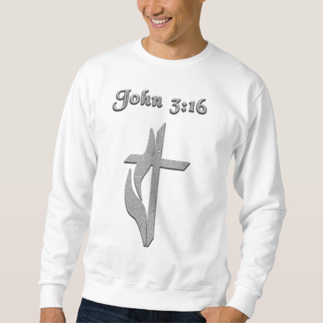 John 3:16 scripture sweatshirt (Front)