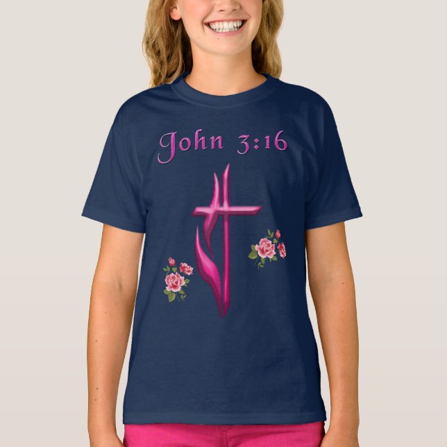 John 3:16 scripture T-Shirt (Front)