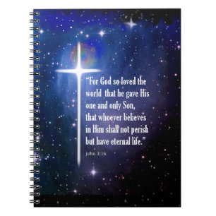 John 3:16 spiral notebook