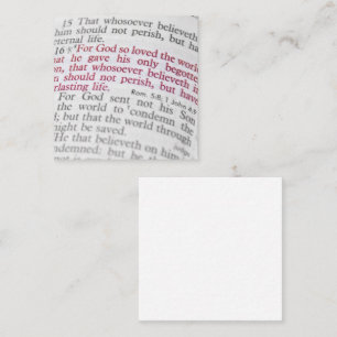 John 3:16 square business card