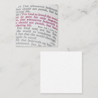 John 3:16 square business card