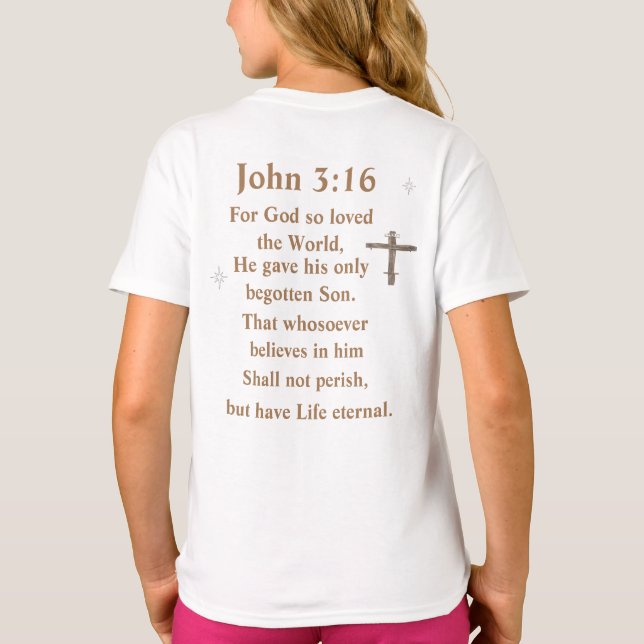 John 3:16 T-Shirt (Back)