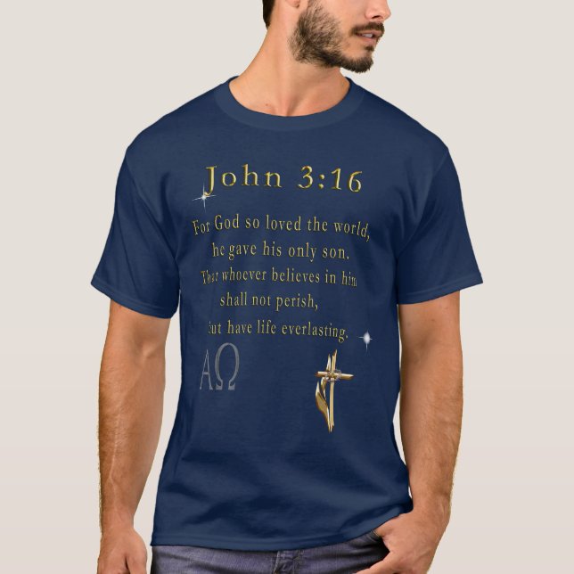 John 3:16 t-shirt (Front)