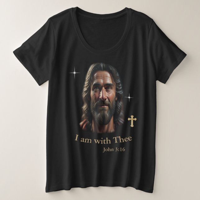 John 3:16  T-Shirt Plus Size T-Shirt (Design Front)