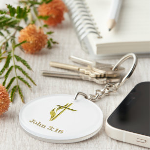 John 3:16 t-shirts and more key ring