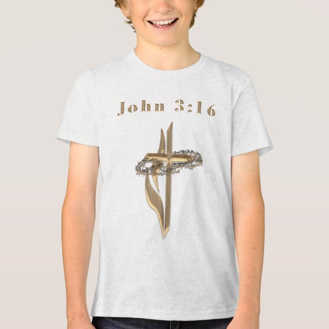 John 3:16 Tri-Blend shirt (Front)