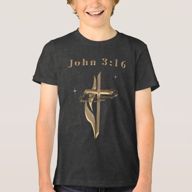 John 3:16 Tri-Blend shirt (Front)