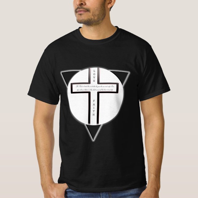 John 3:16 Trinity Cross T-Shirt (Front)