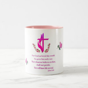 John 3:16 Two-Tone coffee mug
