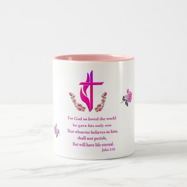 John 3:16 Two-Tone coffee mug (Center)