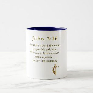 John 3:16 Two-Tone coffee mug